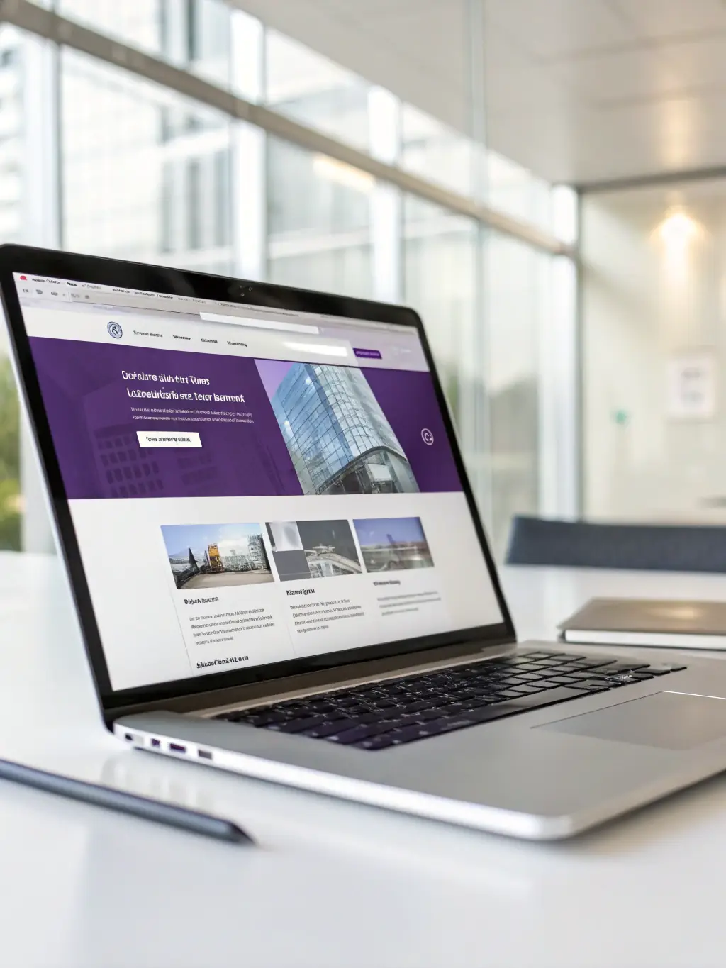 A clean, modern website design showcasing ZAVO Digital's expertise, with a focus on user experience and visual appeal, displayed on a laptop screen.